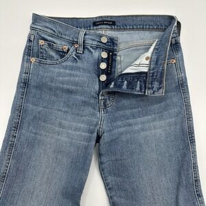 Lucky Brand Women's Mid Rise Authentic Straight Crop Jeans Light Wash Size 2/26